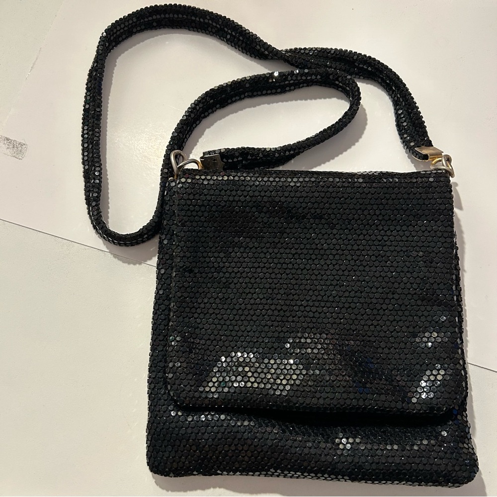 Gorgeous, black, vintage, sequin purse